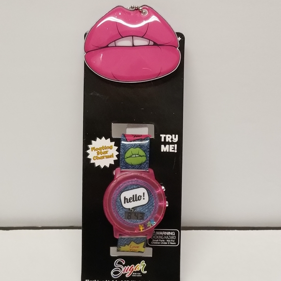 Watch Chic Flashing Lights Watch & Keychain New - Picture 2 of 6